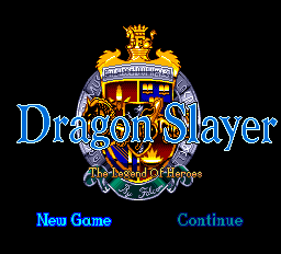 Dragon Slayer - The Legend of Heroes Title Screen